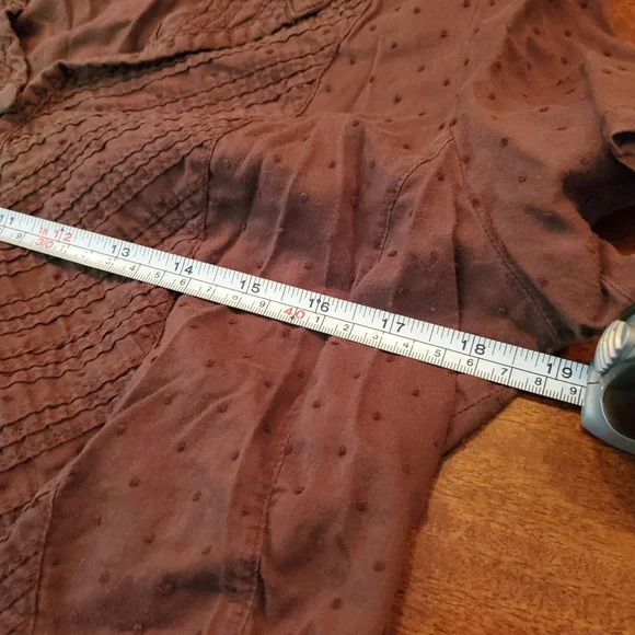Vintage 90's Style Chocolate Brown Top - Picture 4 of 5